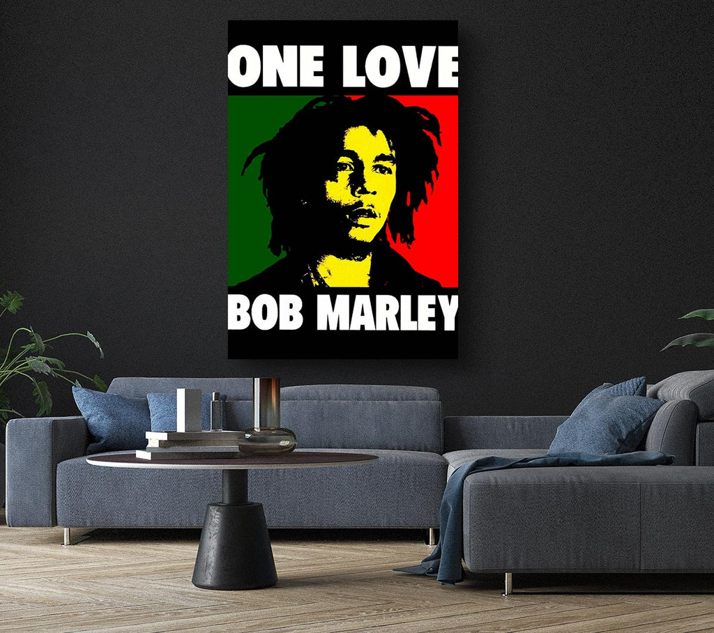 Picture of Bob Marley One Love Canvas Print Wall Art