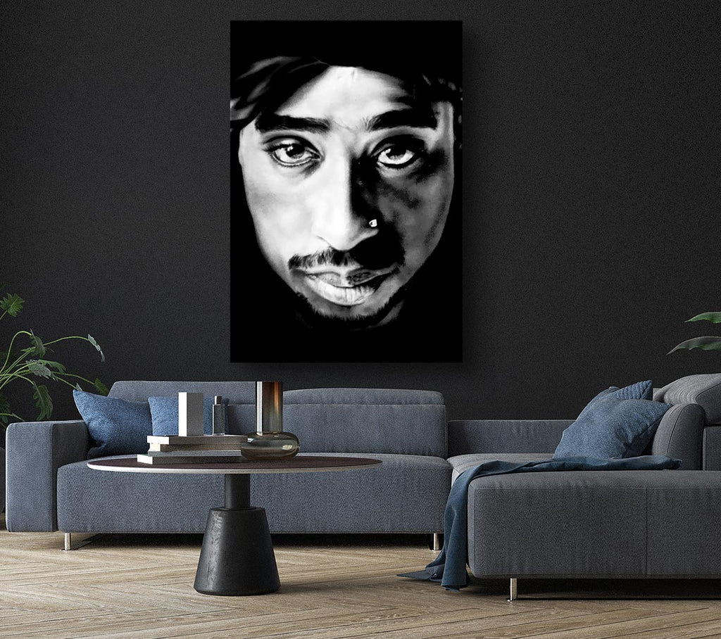 Picture of Tupac Face Canvas Print Wall Art