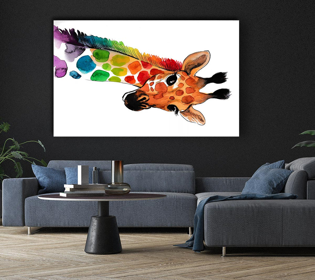 Picture of Rainbow Giraffe Canvas Print Wall Art