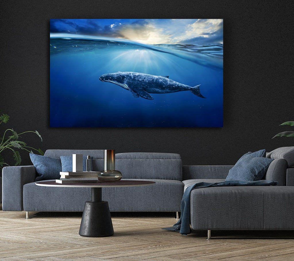 Picture of Ocean Whale Canvas Print Wall Art