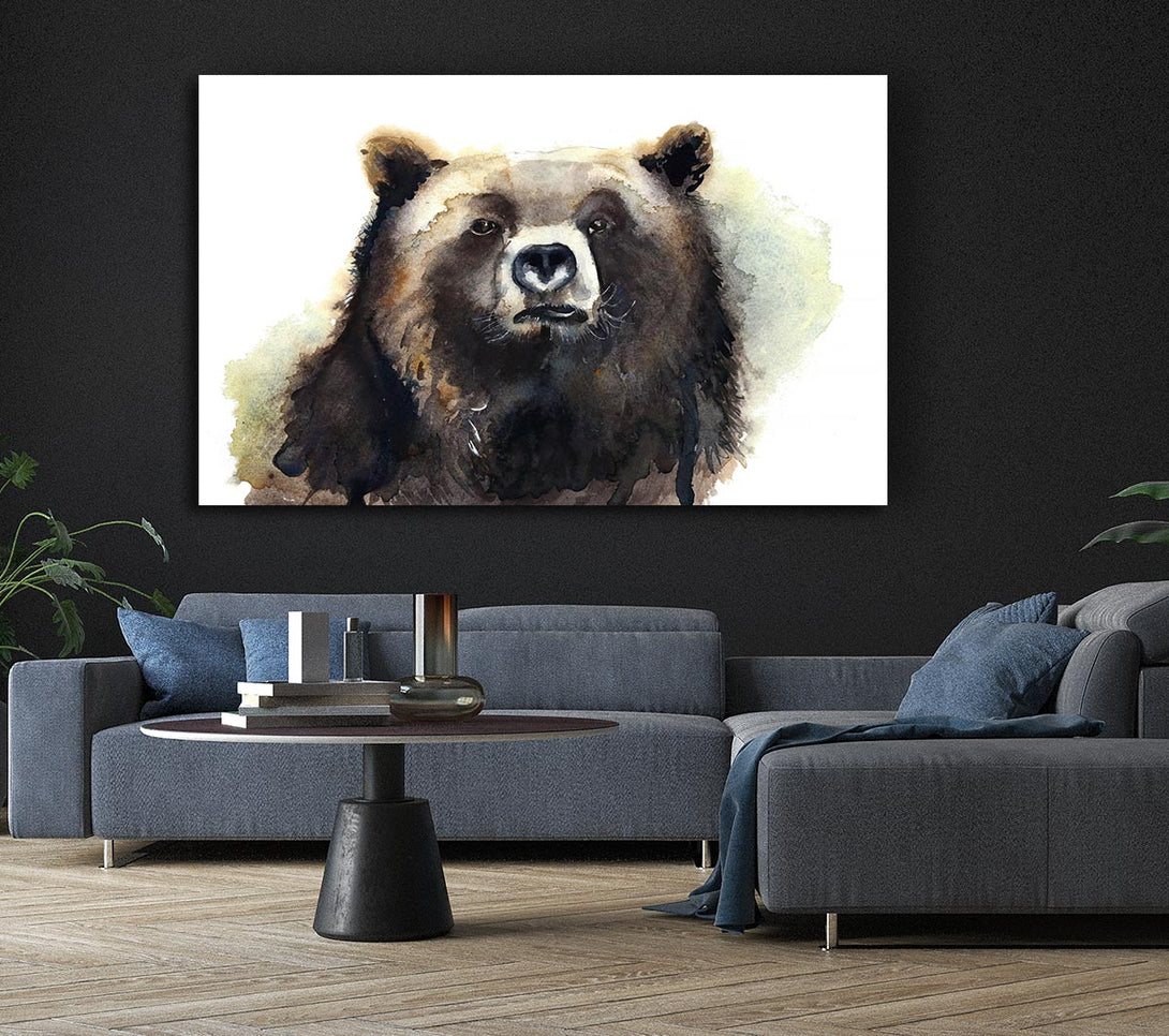  A Canvas Print of Grumpy Bear Canvas Print