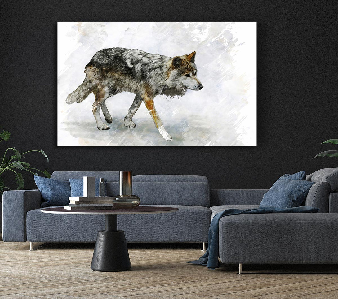 Picture of Wolf Trek Canvas Print Wall Art