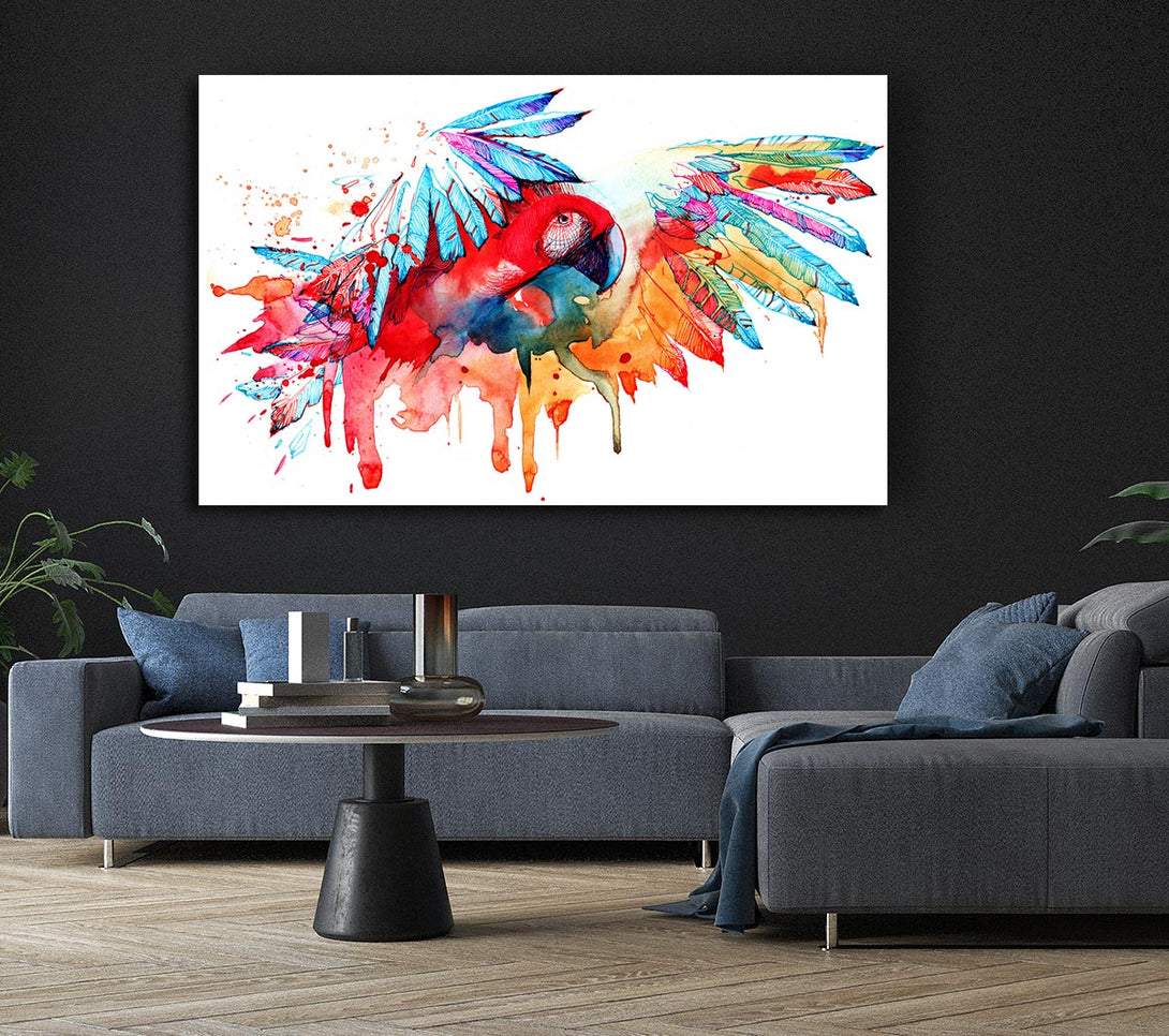  A Canvas Print of Colourful Parrot Canvas Print