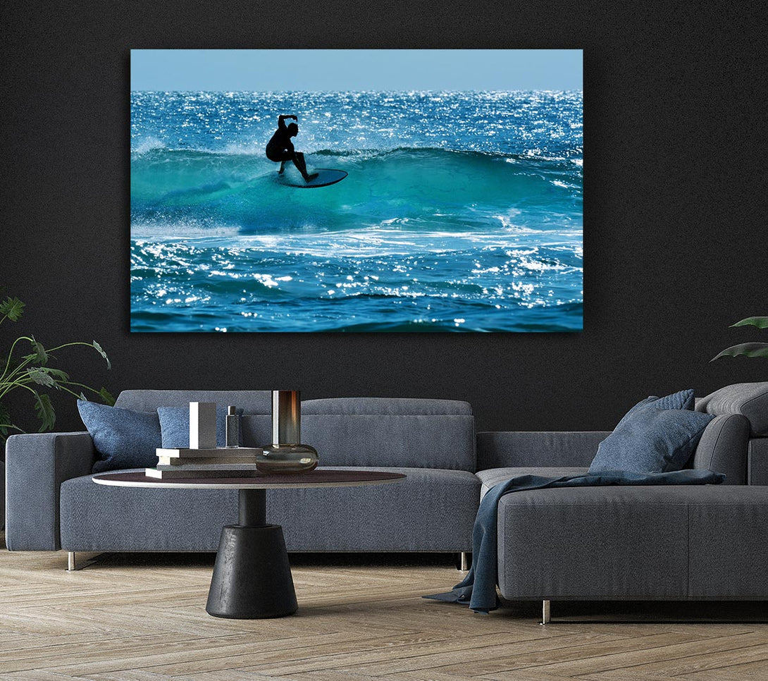 Picture of California Surfer Canvas Print Wall Art