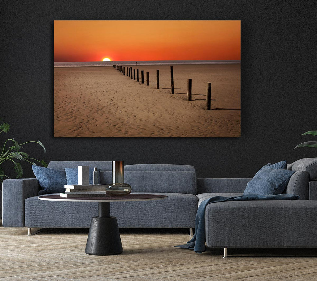 Picture of Sunset Walk Canvas Print Wall Art