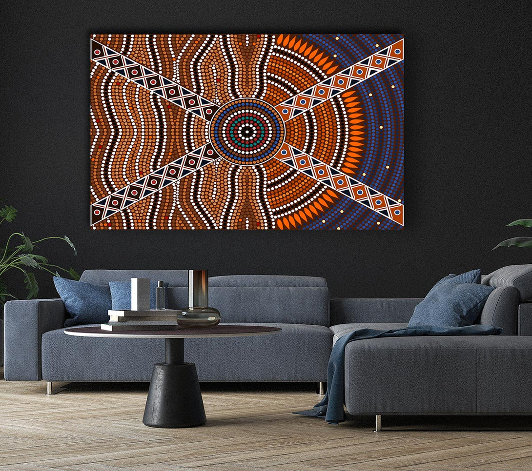 Picture of Aboriginal Pattern 2 Canvas Print Wall Art
