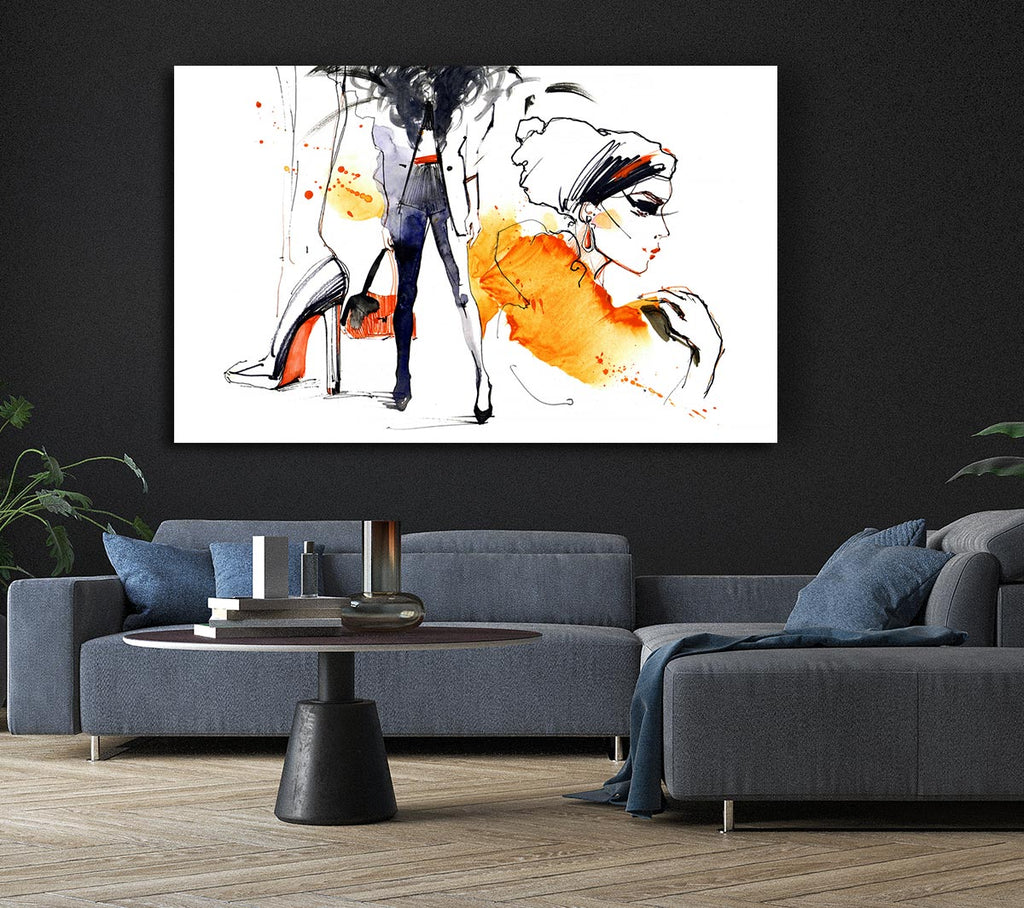 Picture of Shoes Bag Done Canvas Print Wall Art
