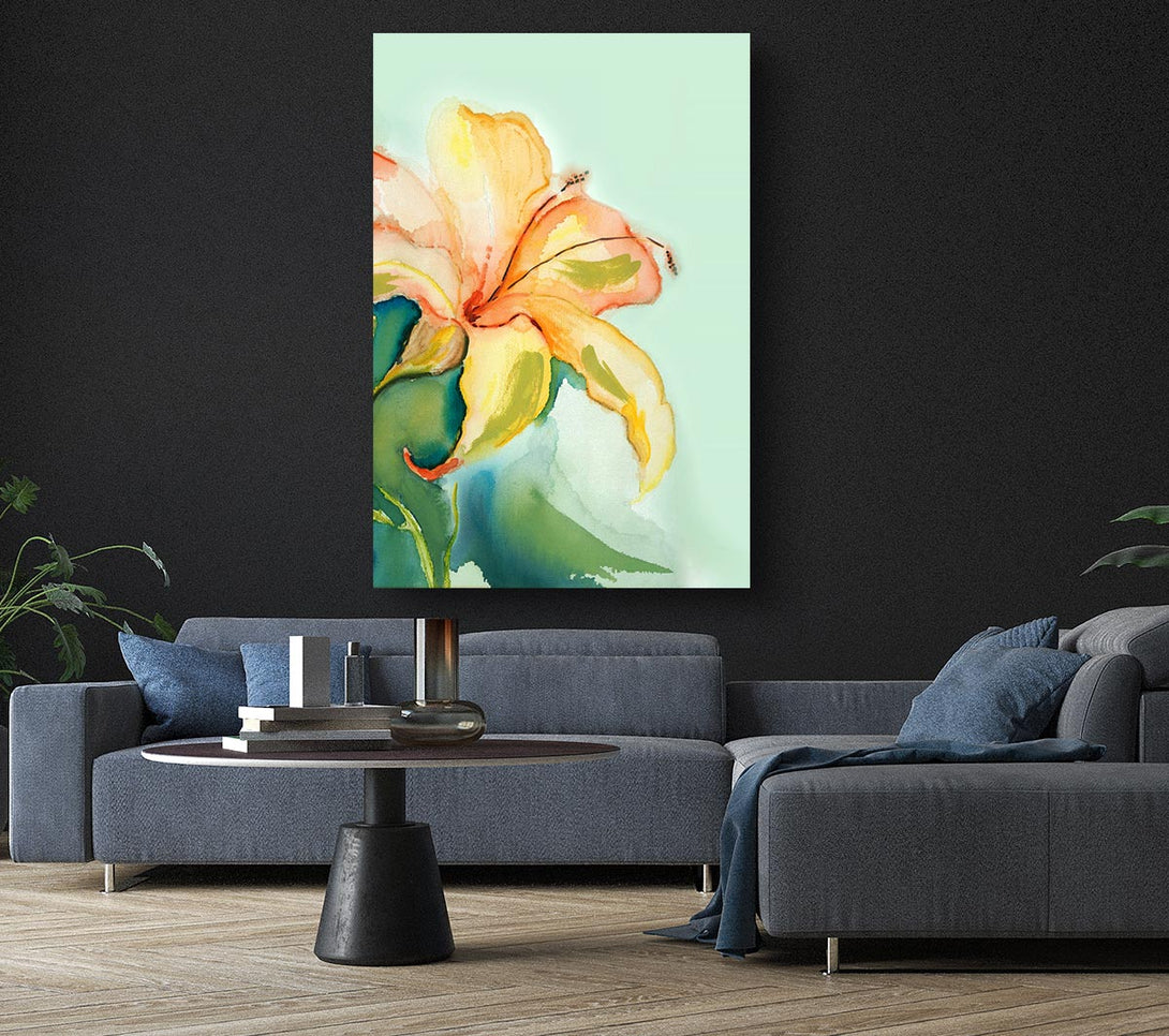  A Canvas Print of Single Lily Canvas Wall Art