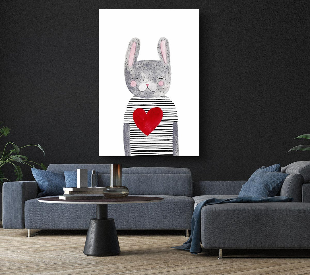 Picture of Cat Heart Canvas Print Wall Art