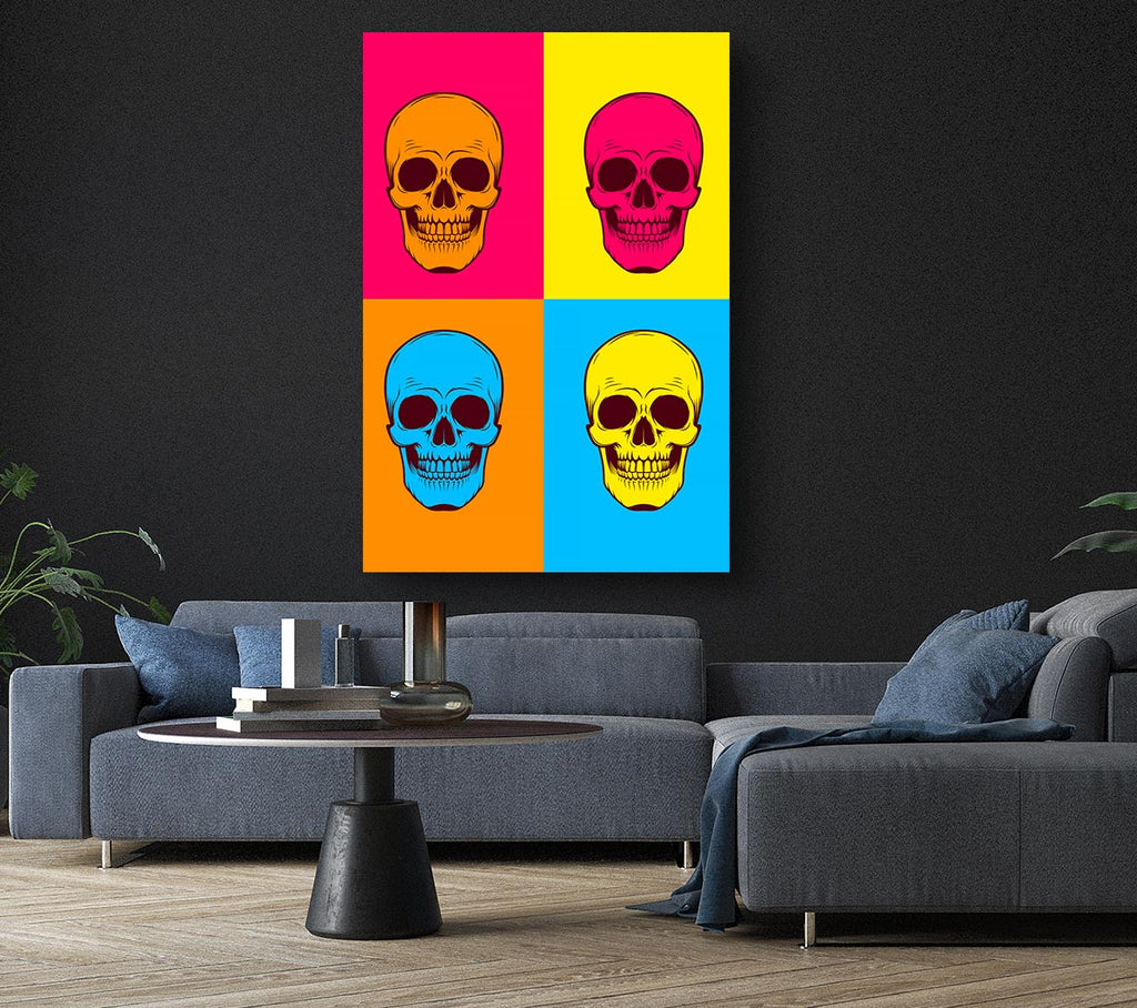 Picture of Funky Skulls Canvas Print Wall Art