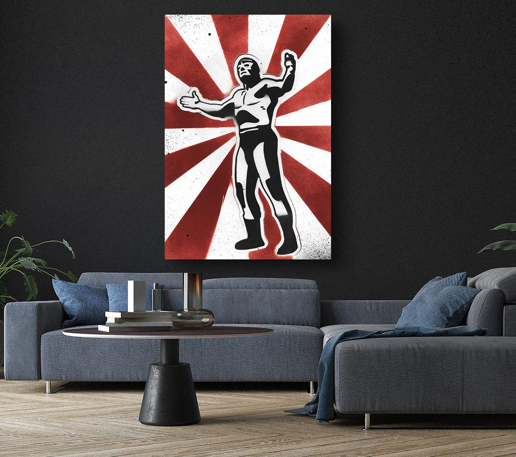 Picture of Wrestling Hero Canvas Print Wall Art