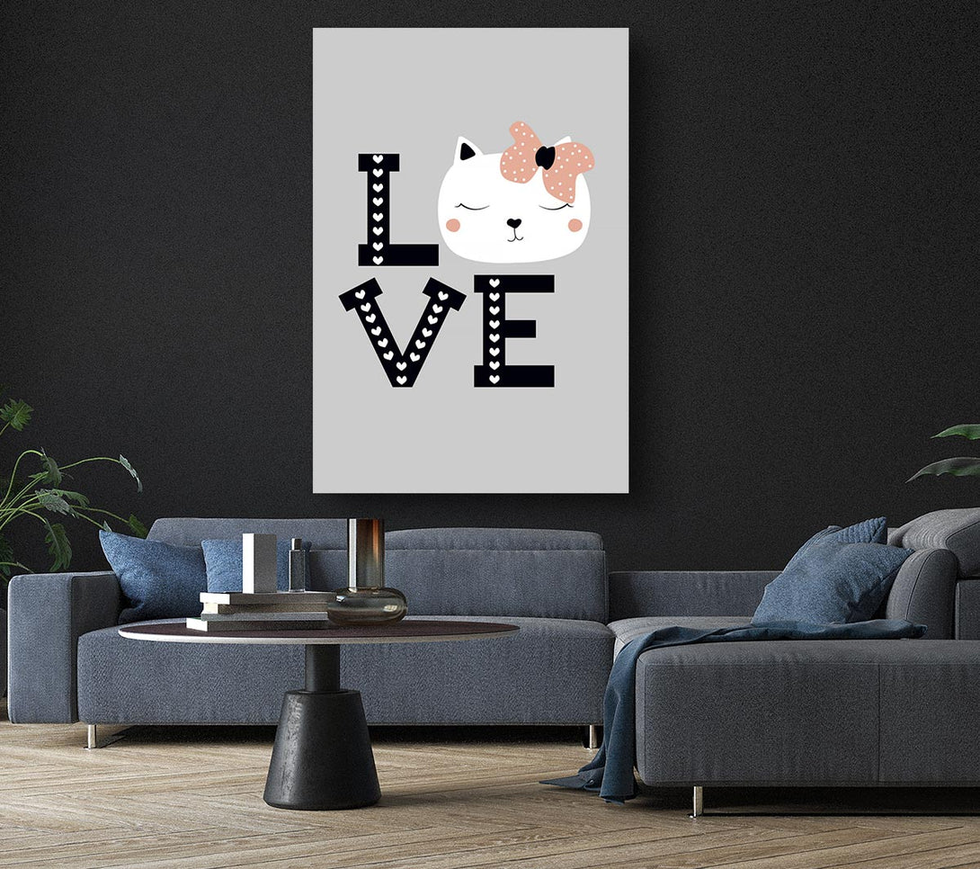 Picture of Love Cat Canvas Print Wall Art
