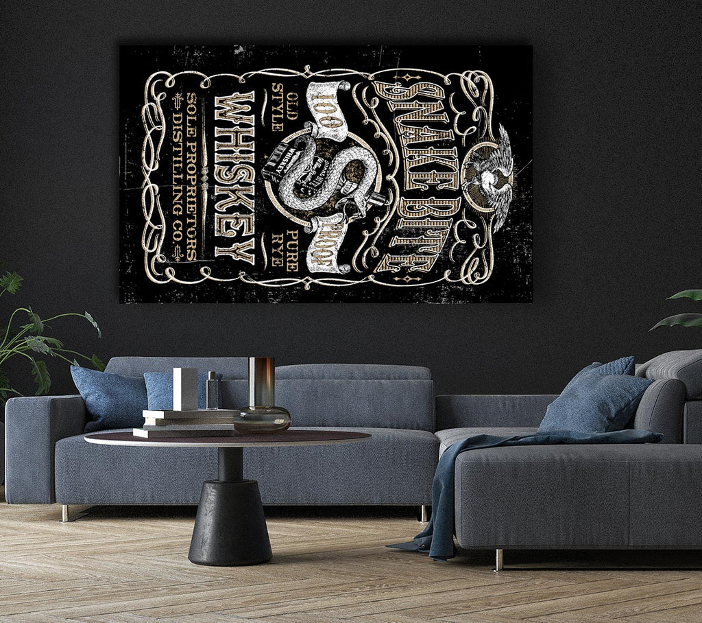 Picture of Snake Bite Whiskey Canvas Print Wall Art
