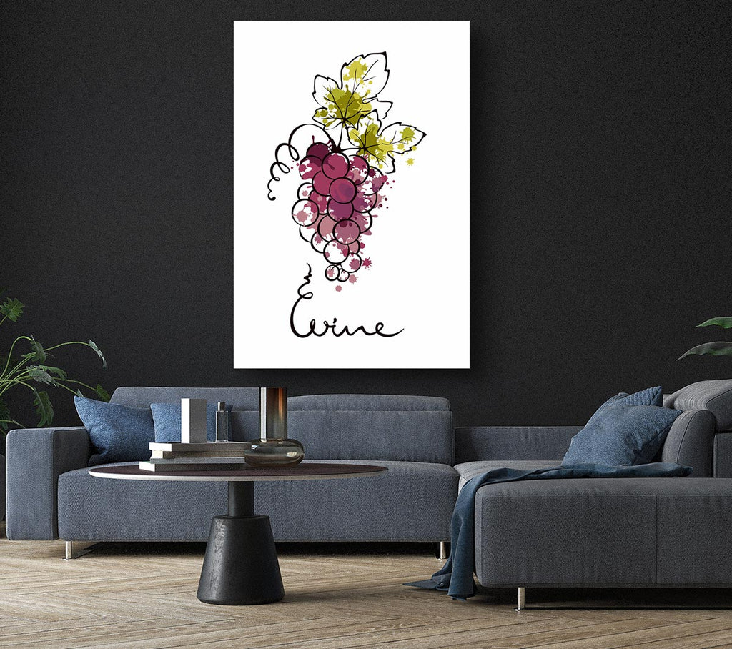 Picture of Red Wine From the Grape Canvas Print Wall Art