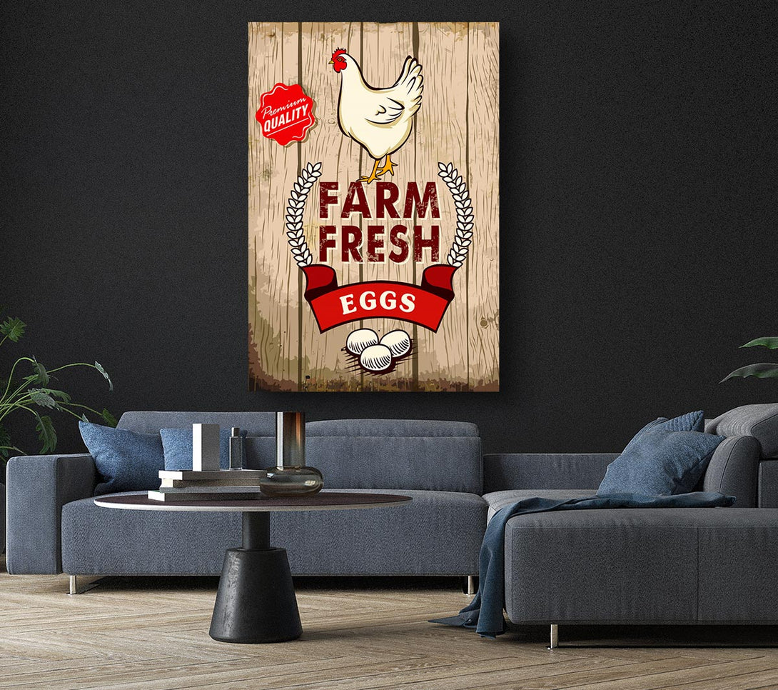 Picture of Farm Fresh Eggs Canvas Print Wall Art