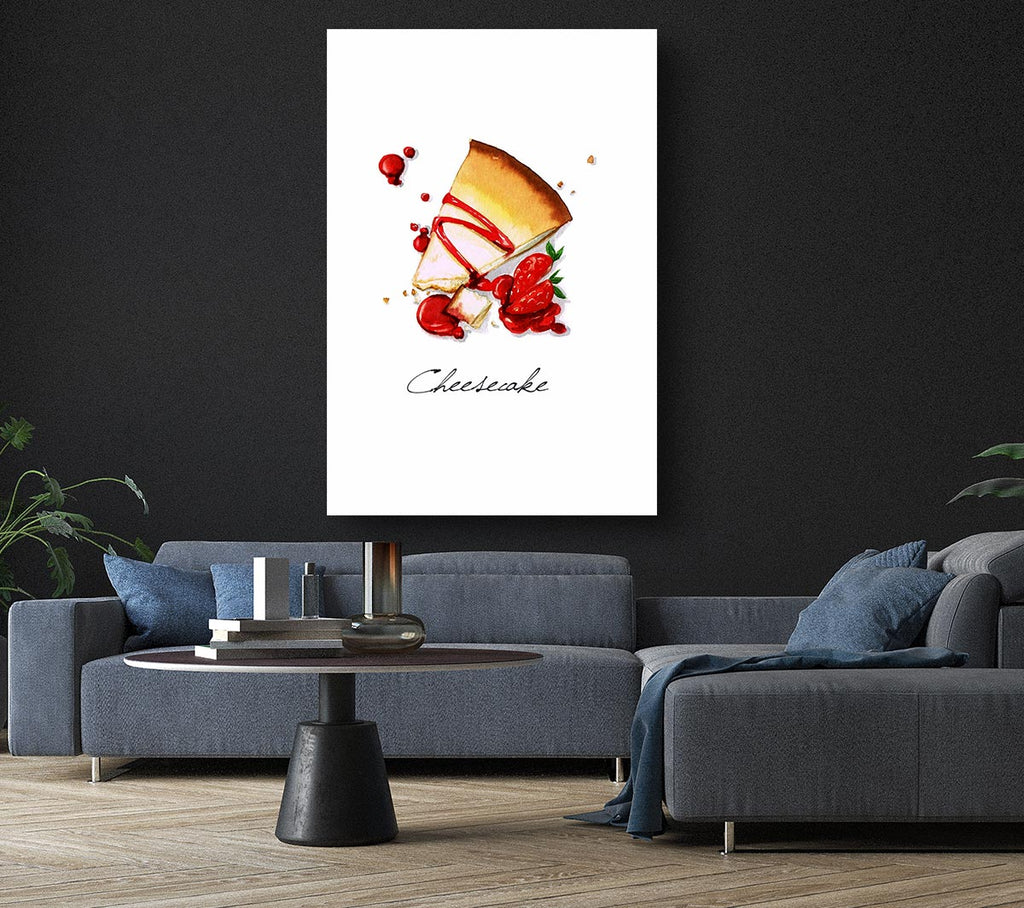 Picture of Strawberry Cheesecake Canvas Print Wall Art
