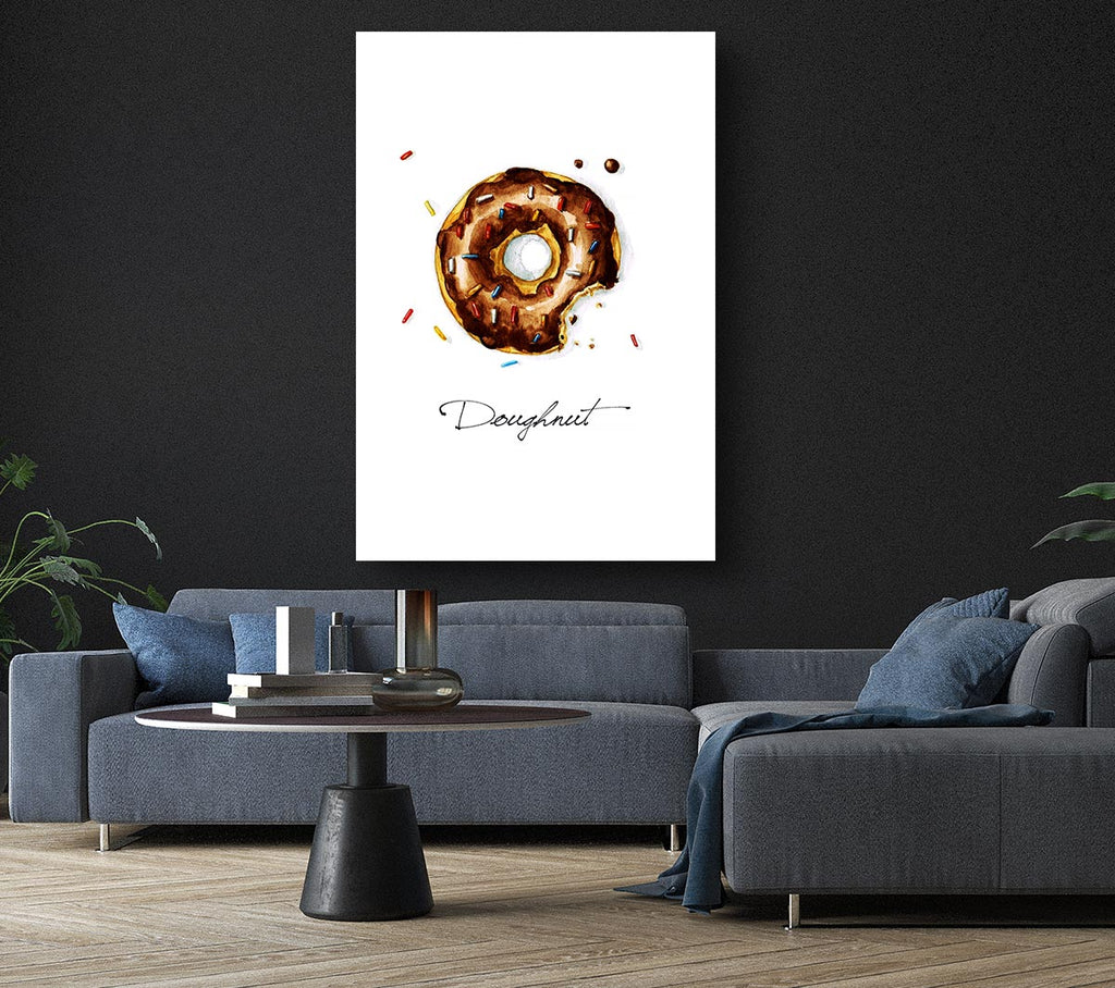 Picture of Chocolate Doughnut Canvas Print Wall Art