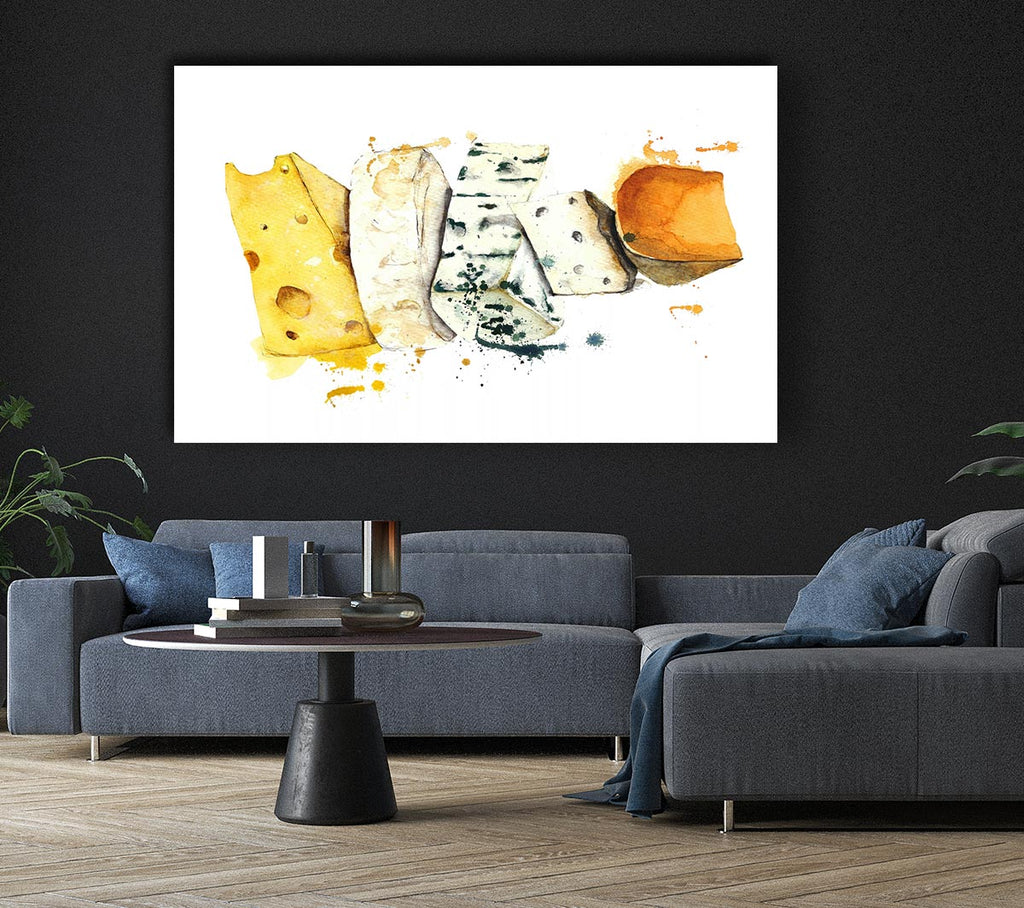 Picture of Cheese Selection Canvas Print Wall Art
