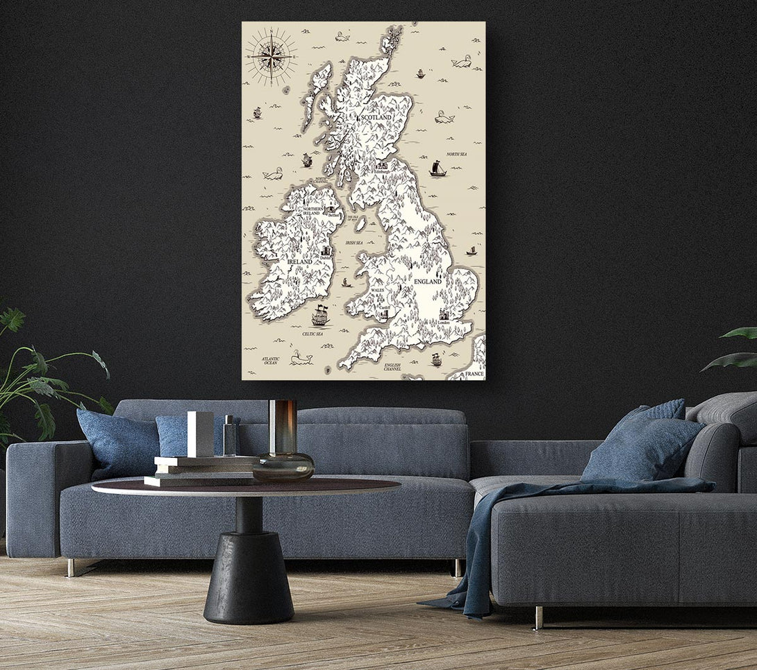 Picture of Scotland Island England And Wales Canvas Print Wall Art