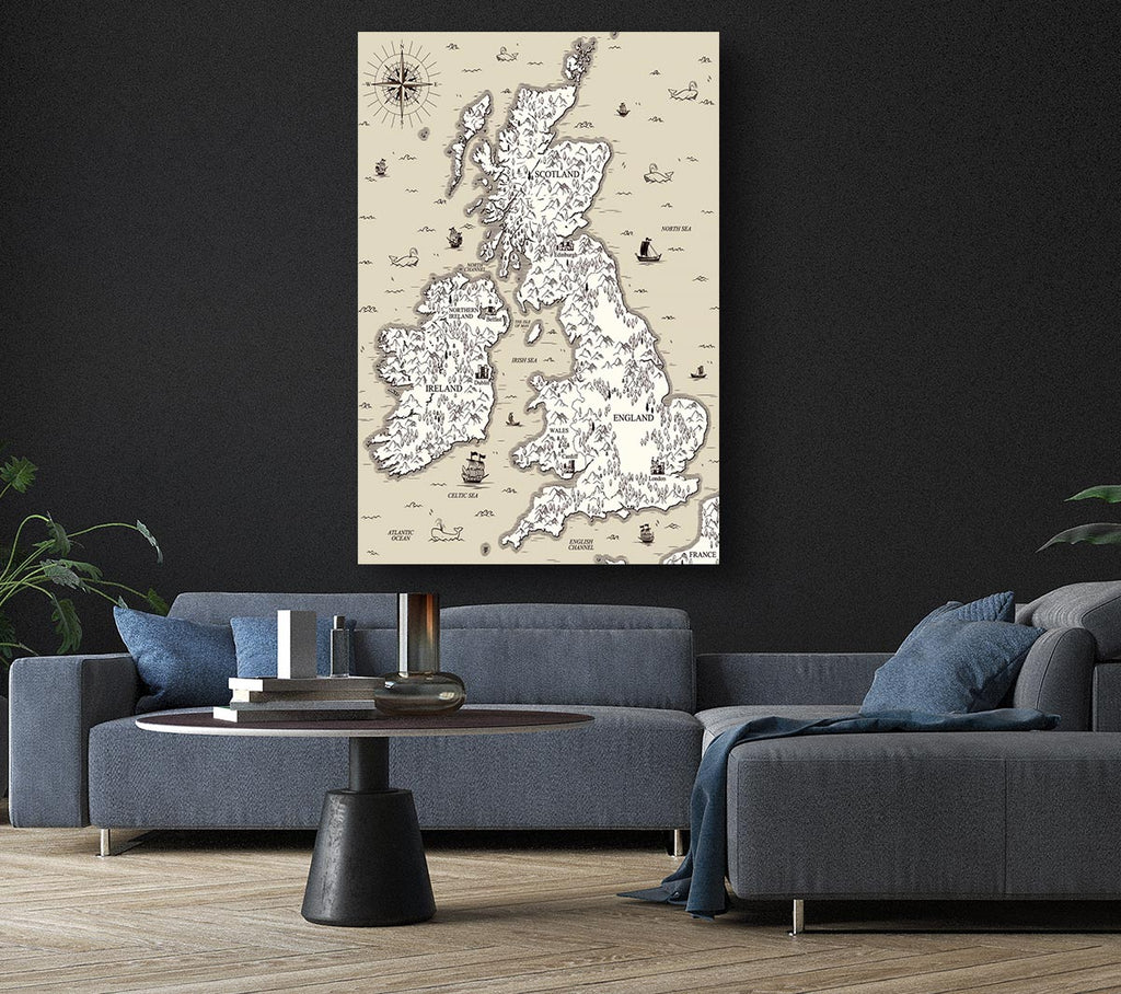 Picture of Scotland Island England And Wales Canvas Print Wall Art