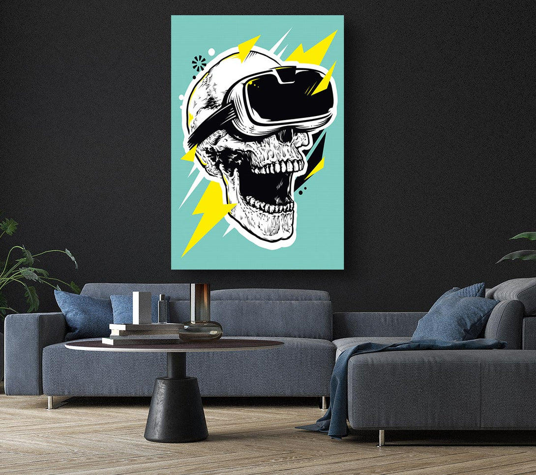 Picture of Video Game Shocked Skull Canvas Print Wall Art