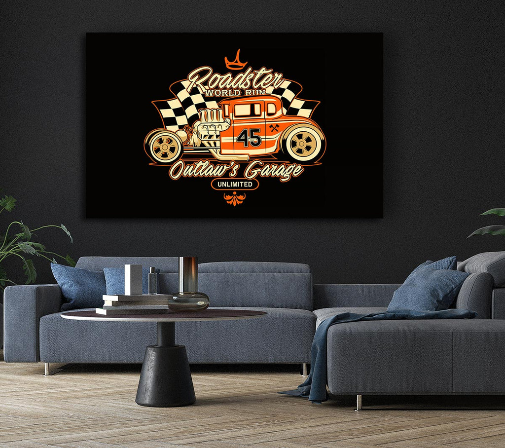 Picture of Outlaws Garage Canvas Print Wall Art