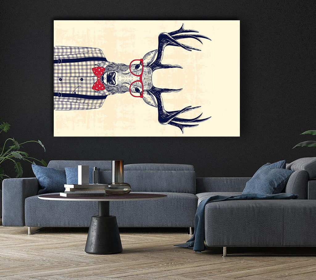 Picture of Clever Stag Canvas Print Wall Art