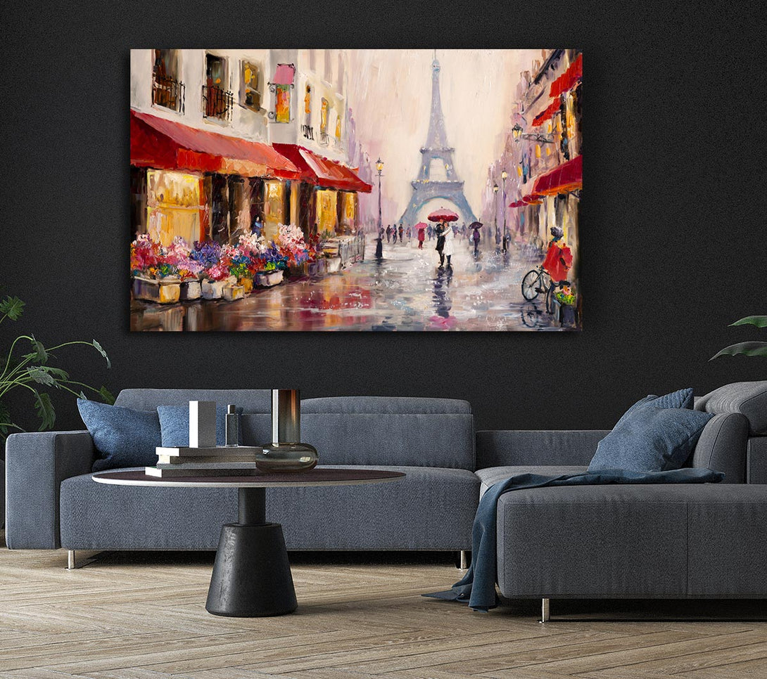  A Canvas Print of Paris Streets Canvas Wall Art