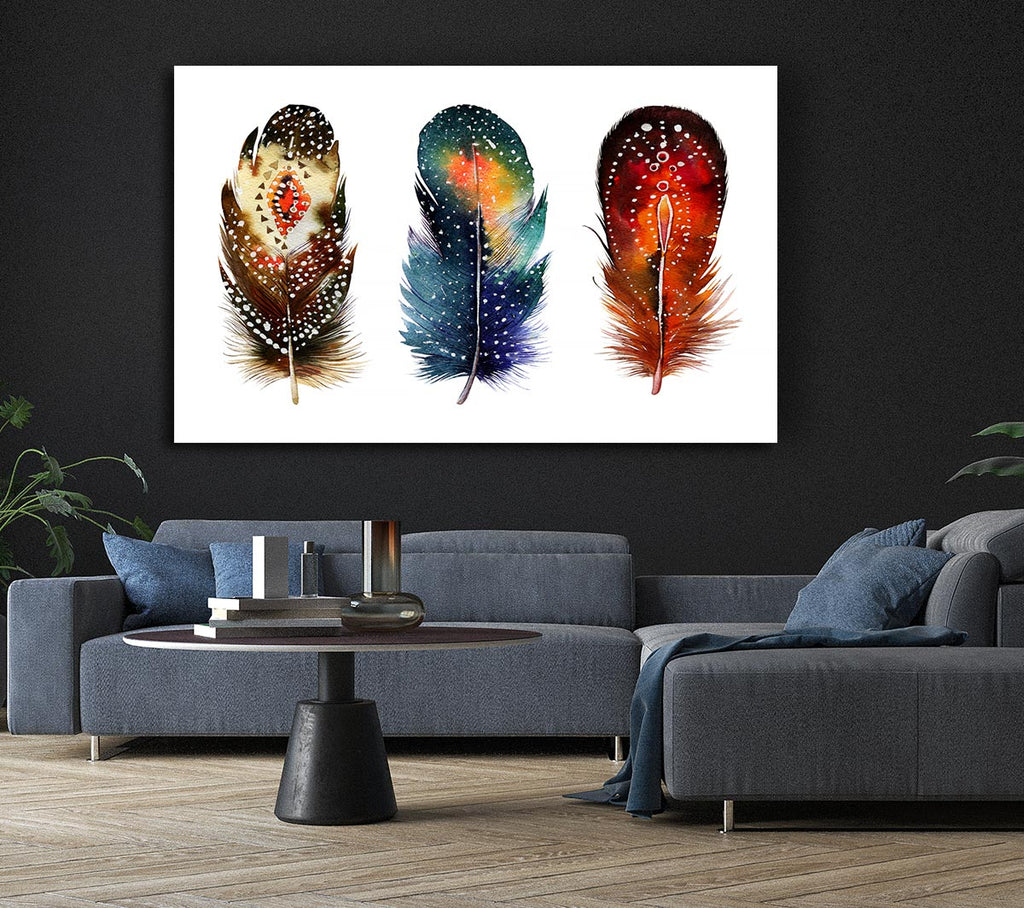 Picture of Indian Feathers Canvas Print Wall Art