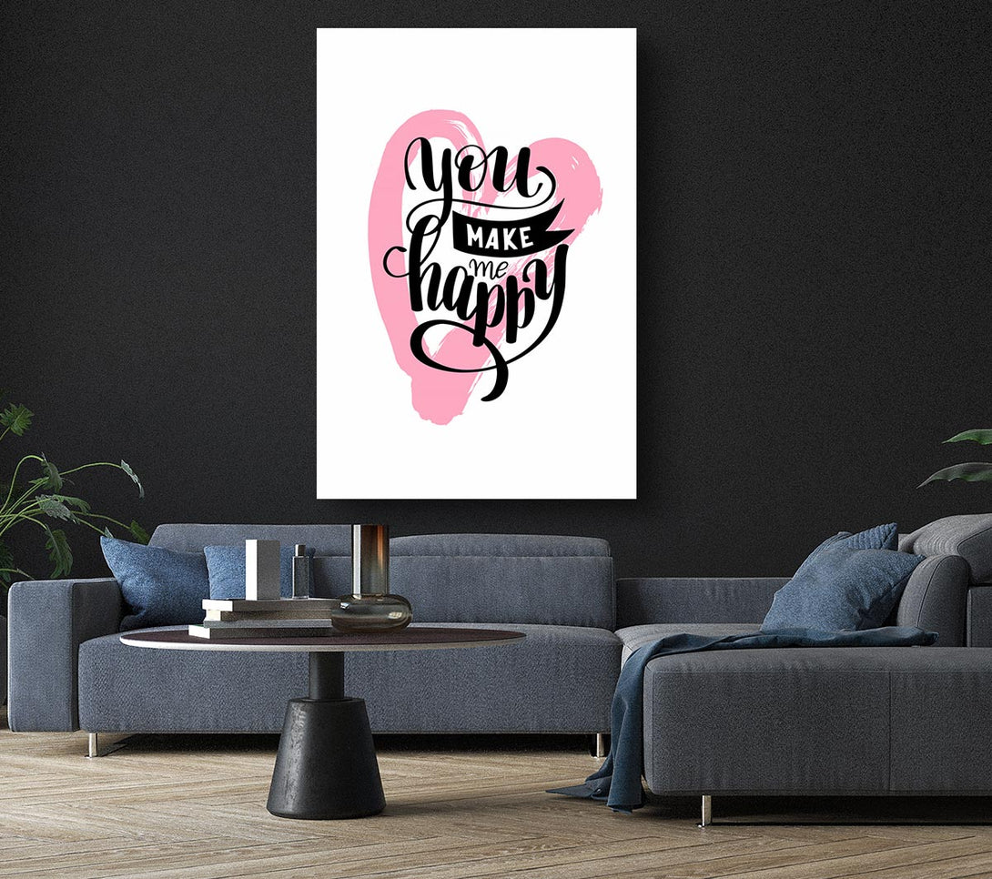 Picture of You Make Me Happy 1 Canvas Print Wall Art