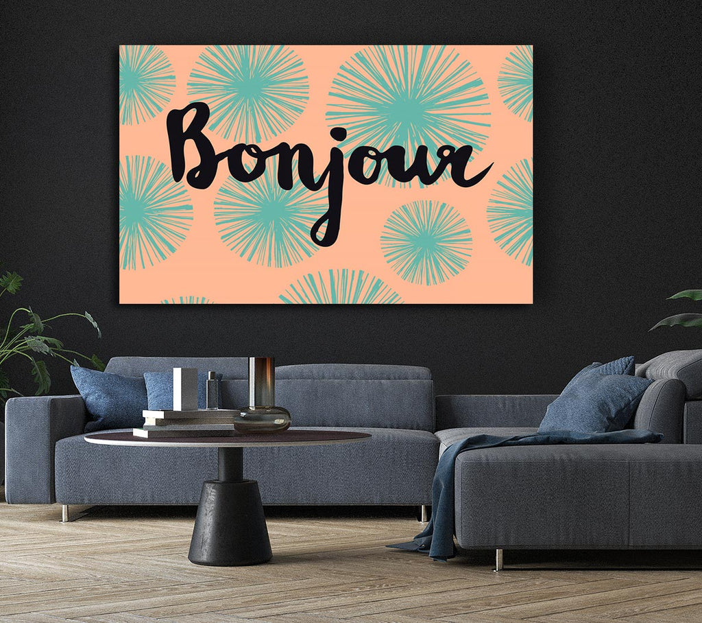 Picture of Bonjour 1 Canvas Print Wall Art