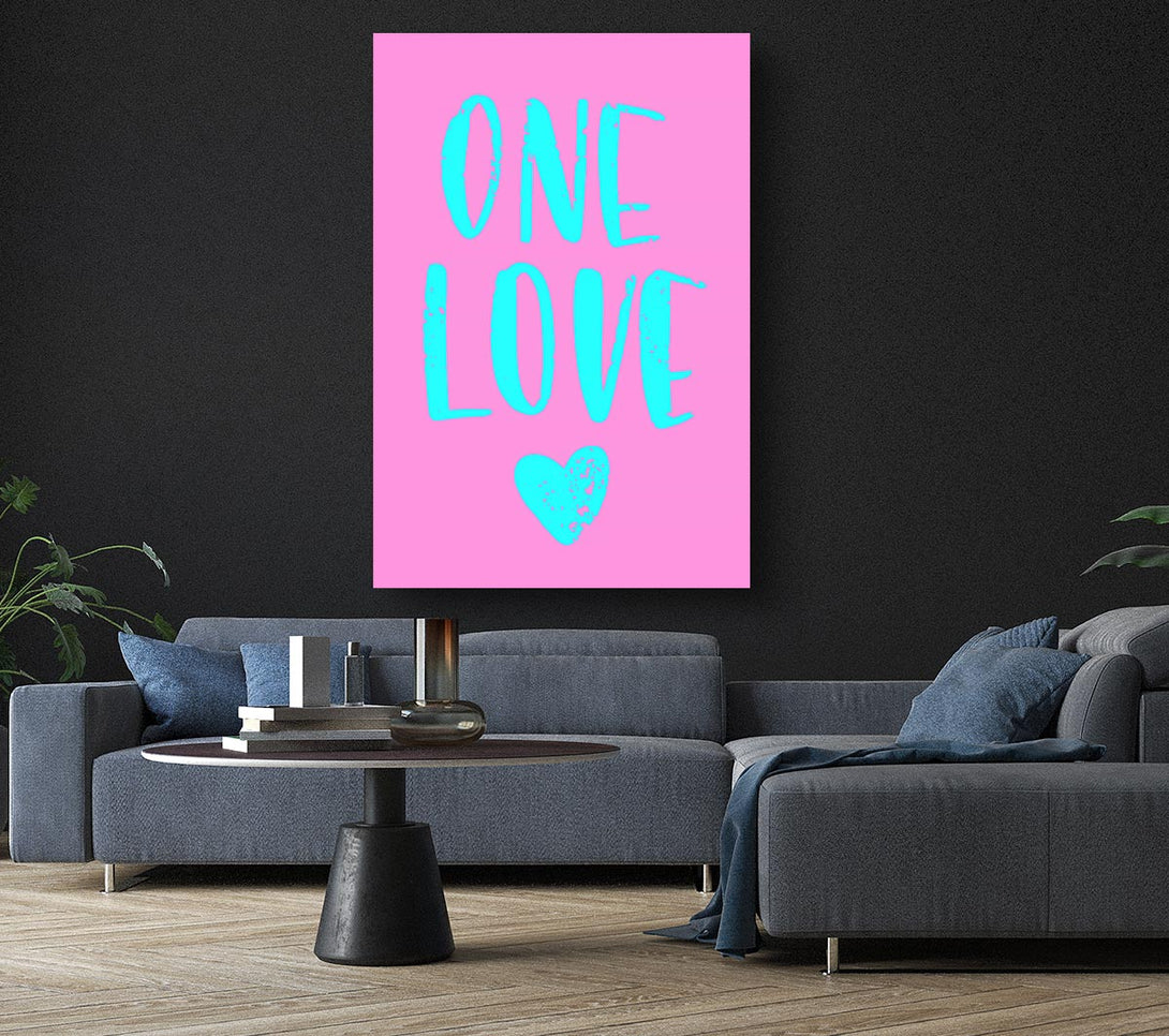 Picture of One Love Canvas Print Wall Art