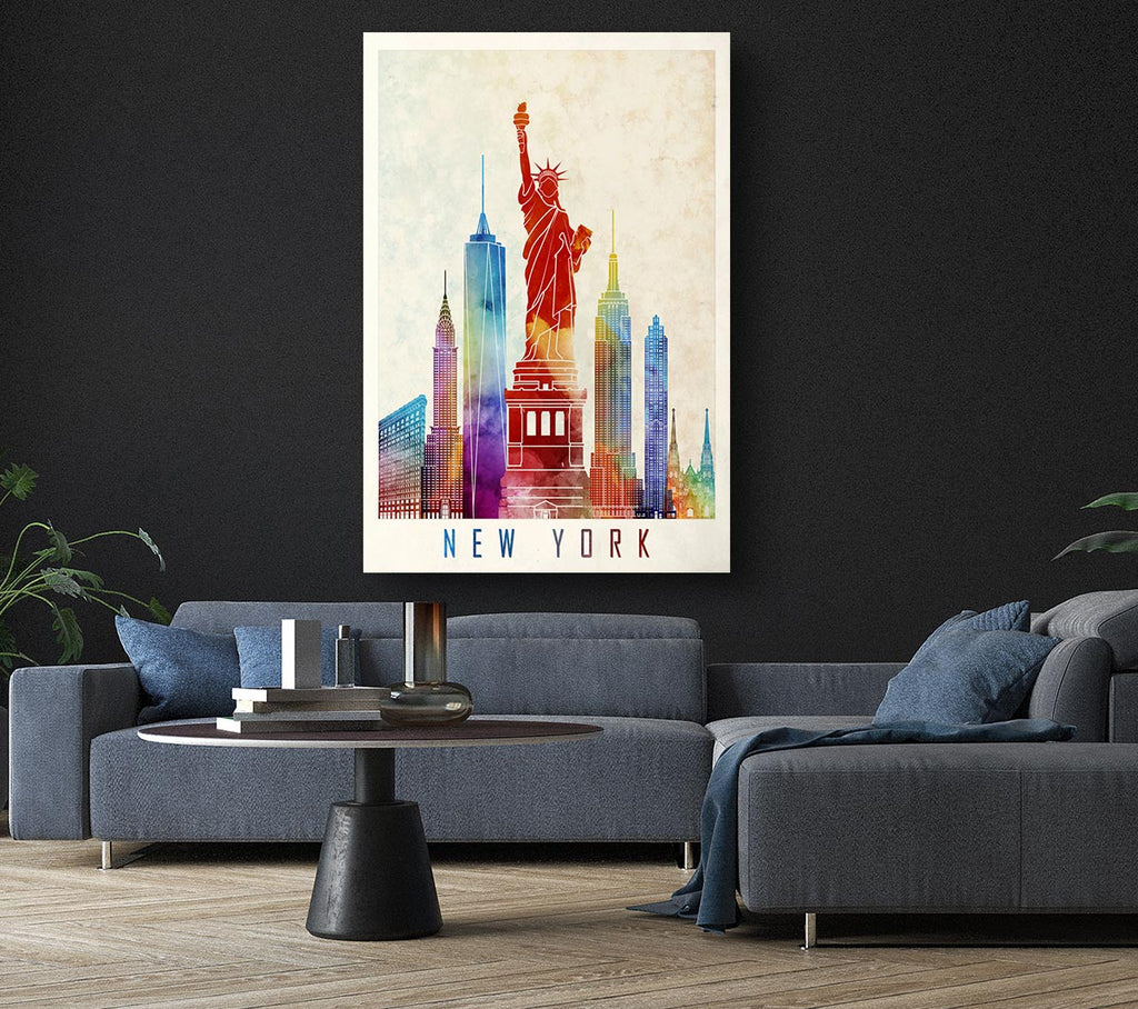 Picture of Rainbow New York Canvas Print Wall Art