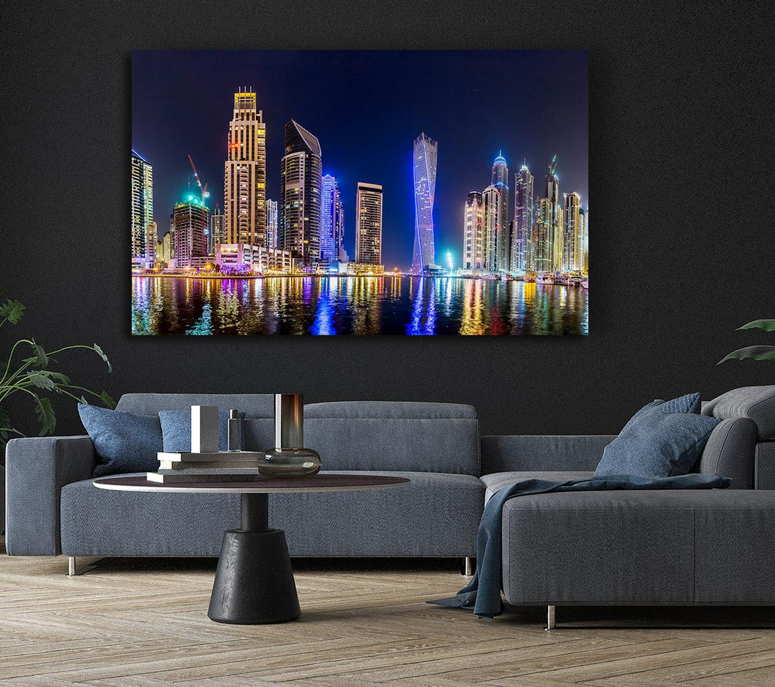 Picture of Cayan Tower Blues Canvas Print Wall Art