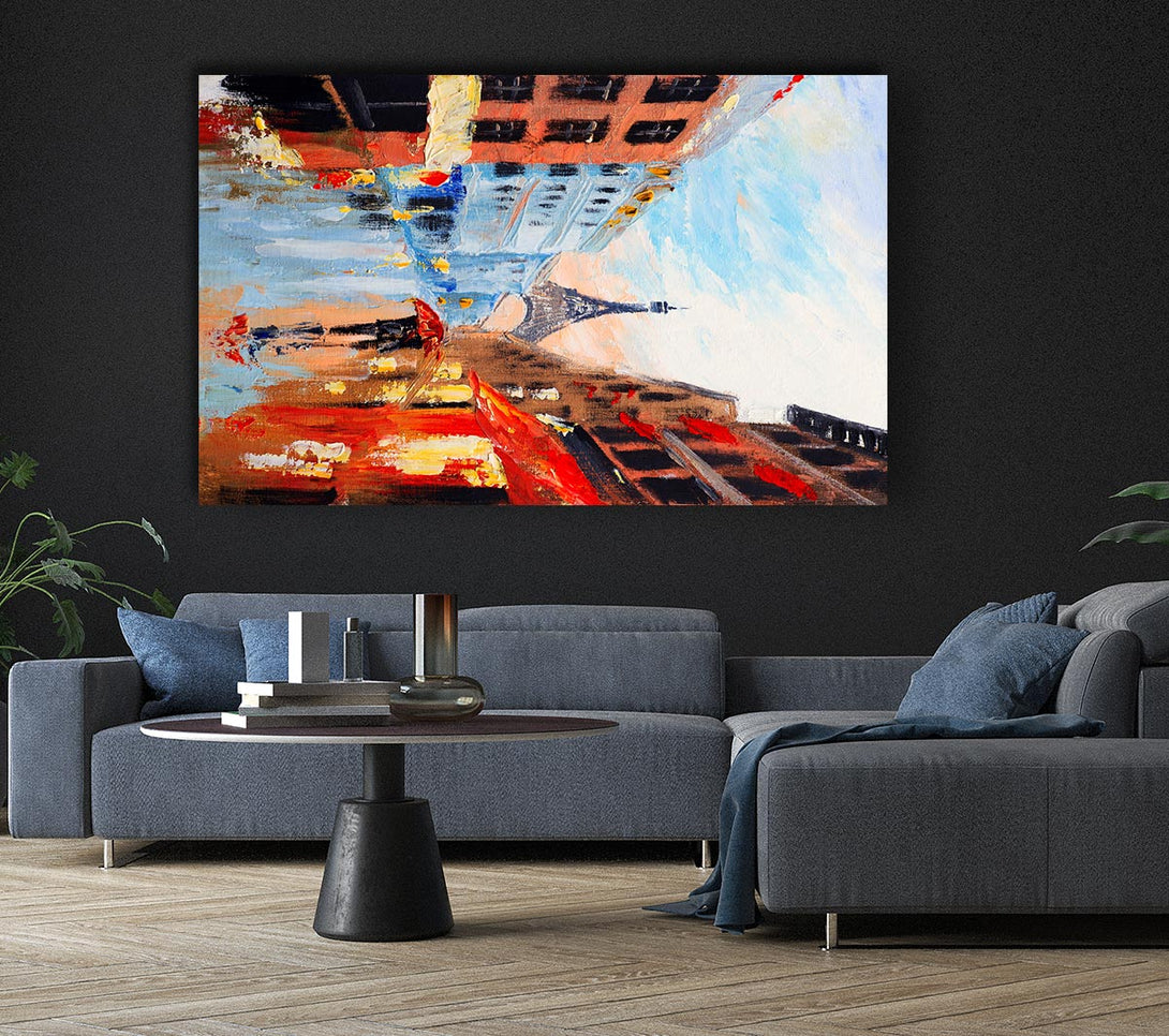  A Canvas Print of Eiffel Tower Streets 16 Canvas Wall Art