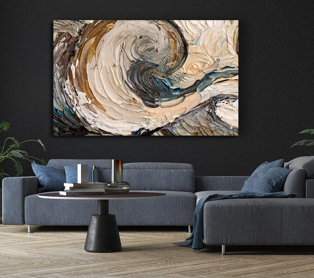 Picture of Chocolate Caramel Wave Canvas Print Wall Art