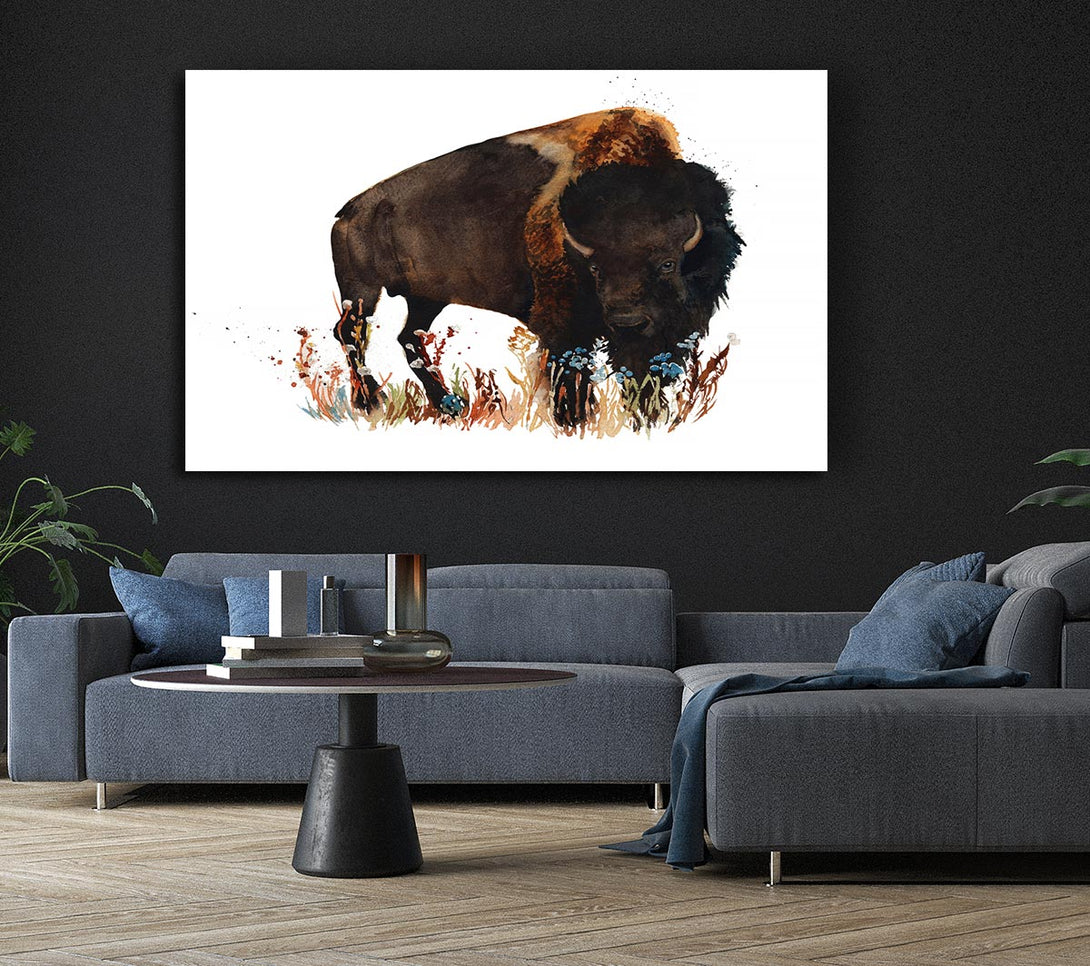  A Canvas Print of Bison Love Canvas Art