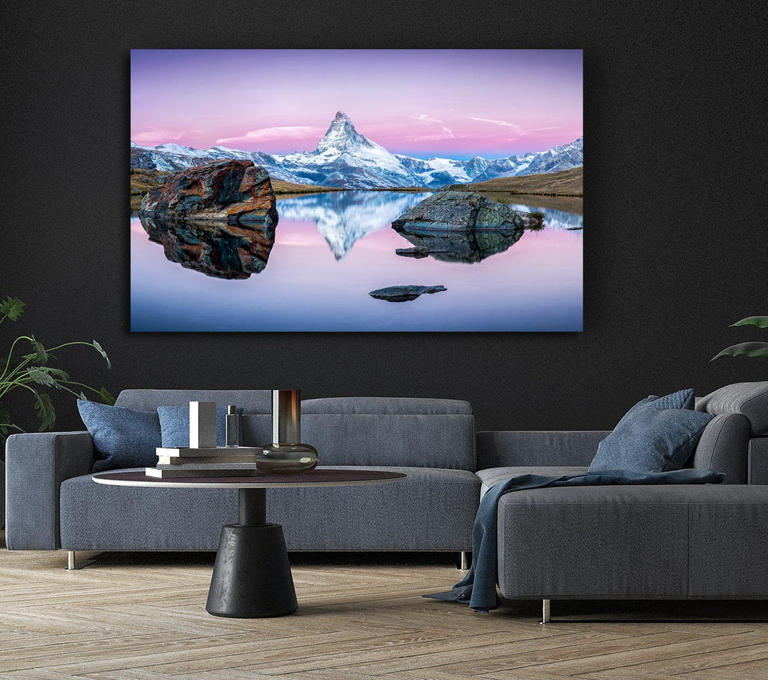 Picture of Snow Mountain Reflections Canvas Print Wall Art