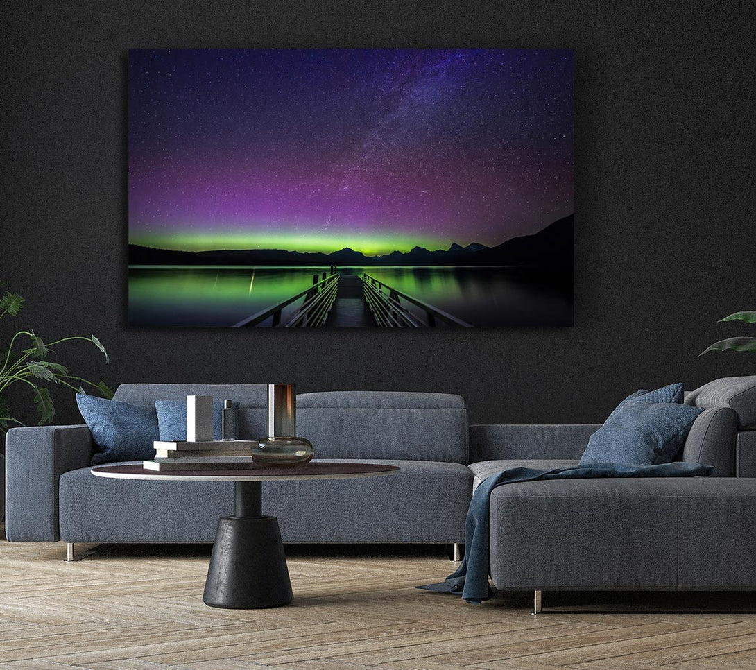Picture of Glow Of The Northern Lights Canvas Print Wall Art