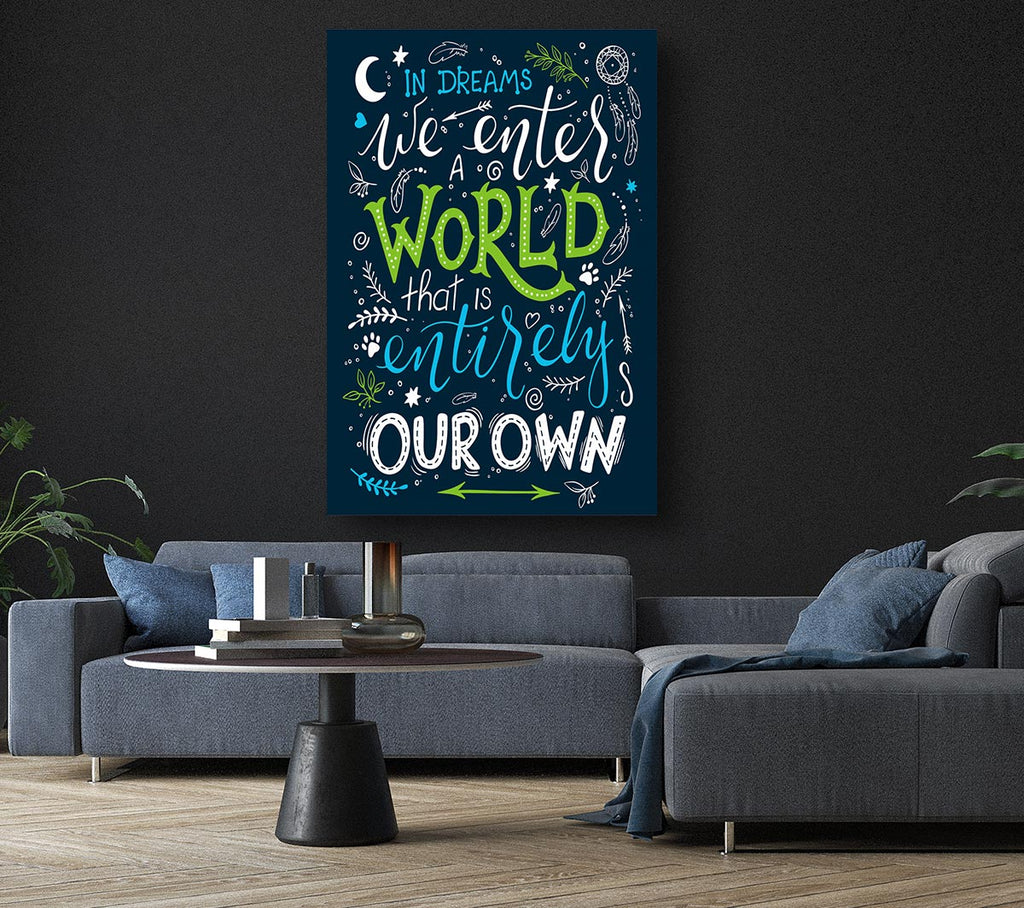 Picture of In Dreams We Enter A World Canvas Print Wall Art