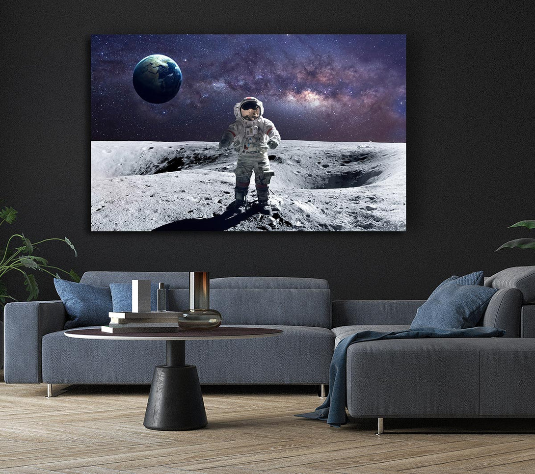 Picture of Man On The Moon Canvas Print Wall Art