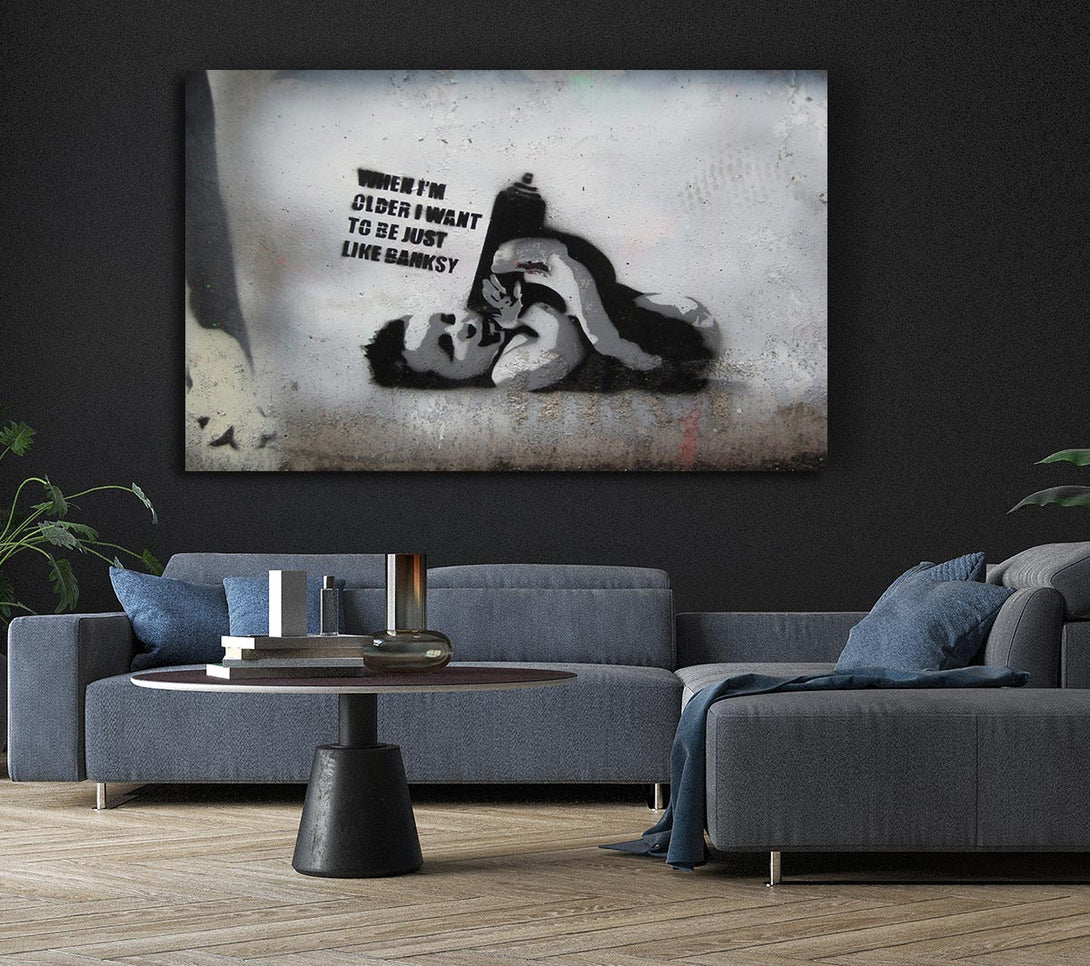 Picture of Be like Banksy Canvas Print Wall Art