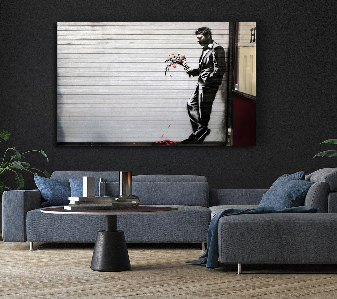 Picture of Flowers man Canvas Print Wall Art