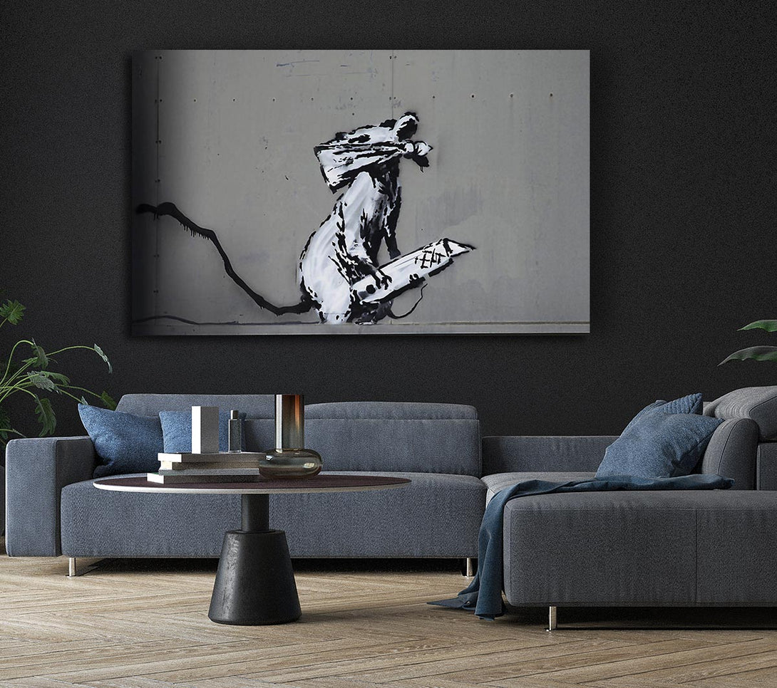 Picture of Robot Barcode Canvas Print Wall Art