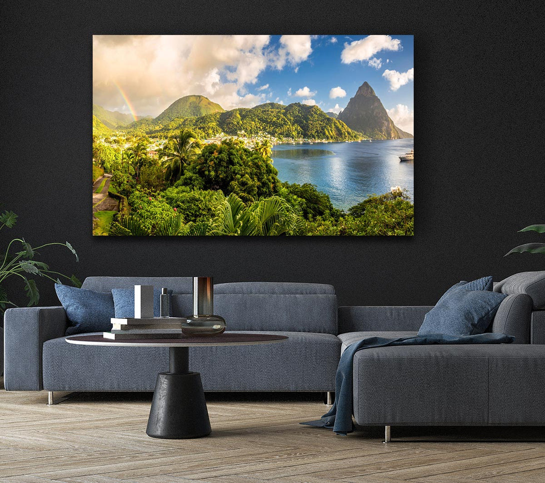 Picture of Jungle paradise rainbow Canvas Print Wall Art