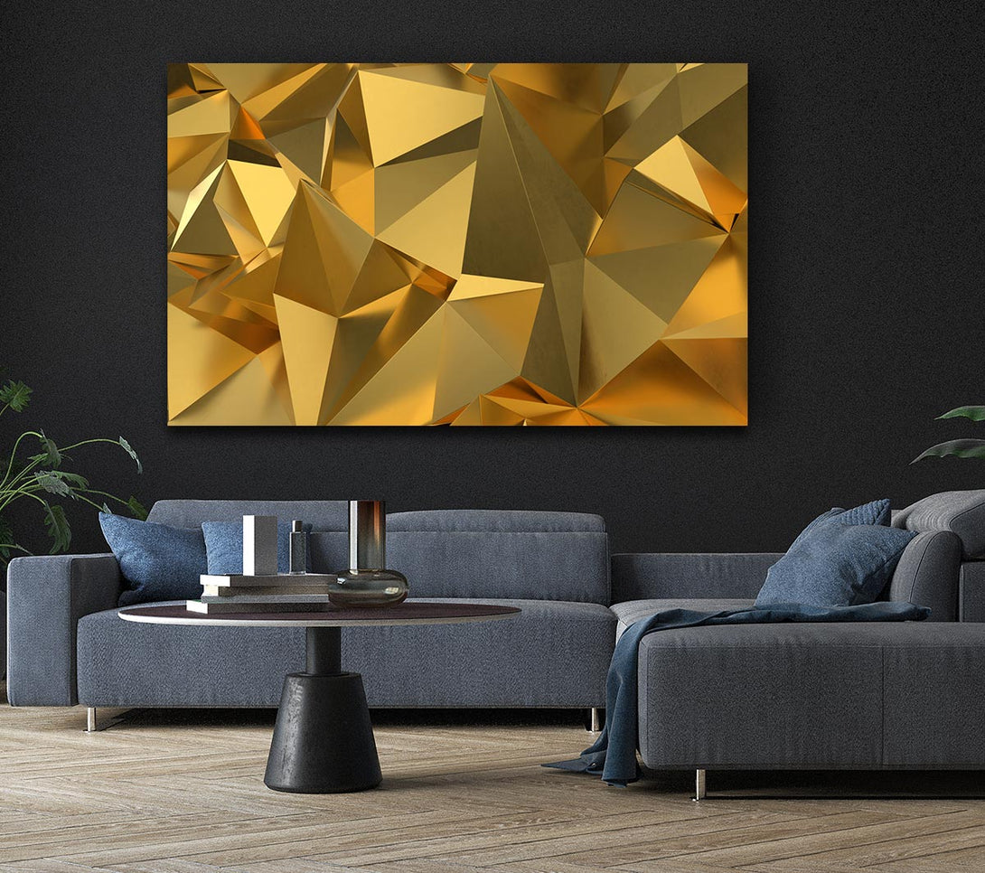 Picture of Gold Triangles closeup Canvas Print Wall Art