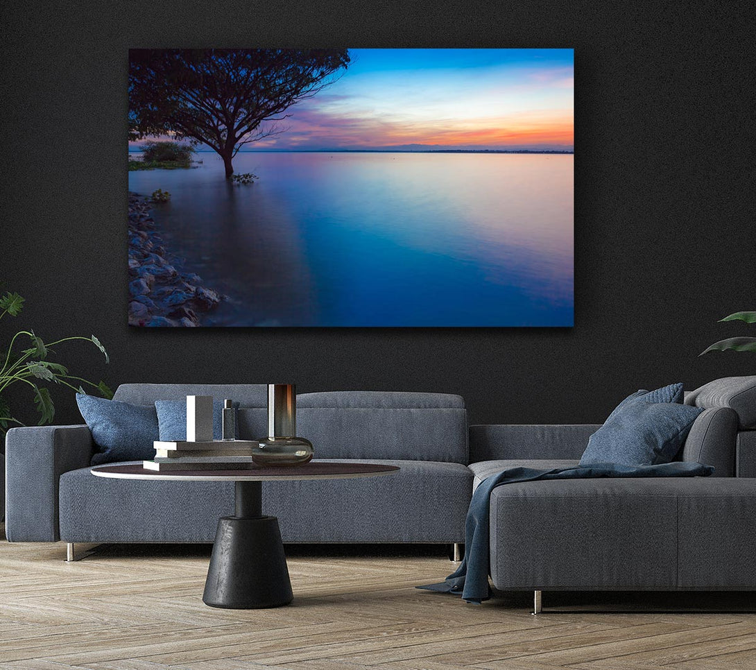 Picture of Tree in the river Canvas Print Wall Art