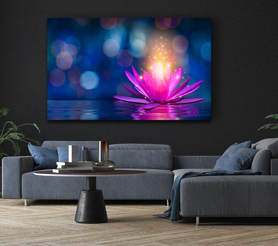 Picture of Spores of light from a lilly Canvas Print Wall Art