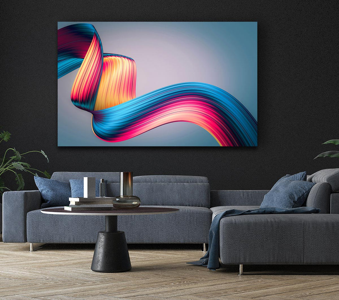Picture of Ribbon of colour and light Canvas Print Wall Art
