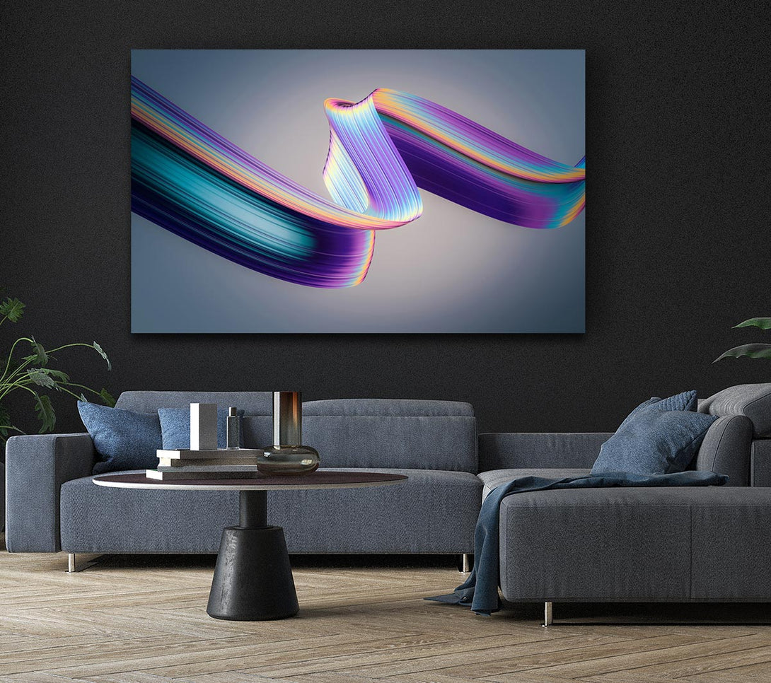 Picture of Neon coloured Ribbon Canvas Print Wall Art